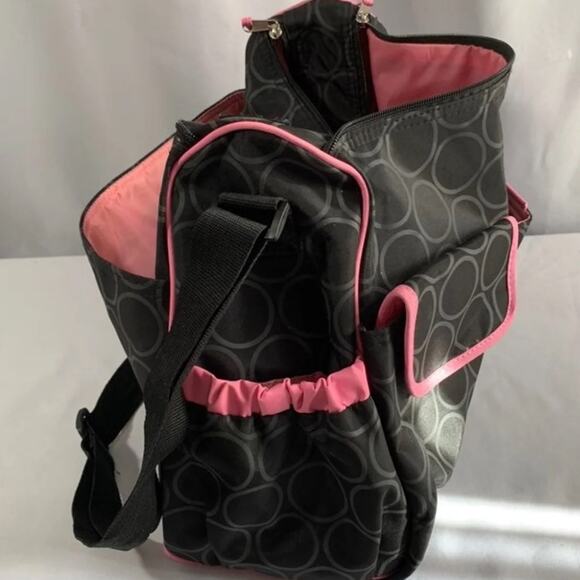 Carter's Diaper Bag Adjustable Shoulder Strap Zip Close Many Compartments - Picture 8 of 10